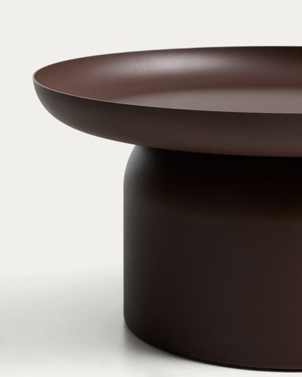 Уличный столик Arcola из темно-коричневого алюминия, диаметр 70 см