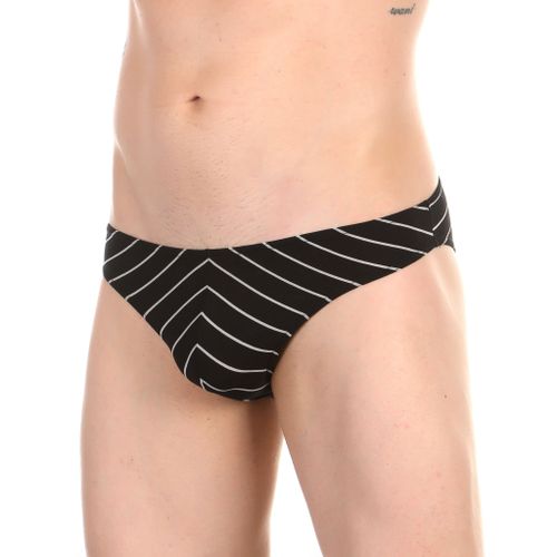 Мужские трусы слипы черные в полоску GOLDENBAY 1302