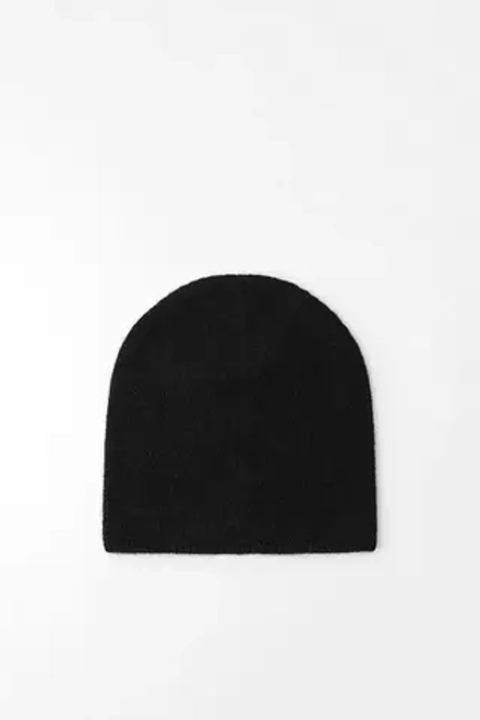 ZARA ШАПКА БИНИ ИЗ ТОНКОГО ТРИКОТАЖА, ЧЕРНЫЙ