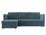Диван угловой Слим левый угол, Бирюзовый, Велюр, 119967L