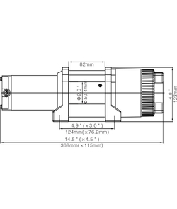 Лебёдка электрическая 12V Runva 3500A lbs 1588 кг (синтетический трос) EWT3500ASR