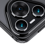 Чехол с Магсейф Huawei Pura 70 Pro / 70 Pro + прозрачный матовый с черным бортом WLONS