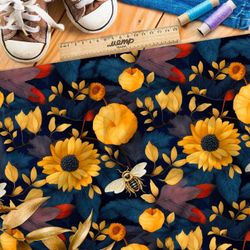 Ткань премиум бифлекс кристальные зарисовки природы