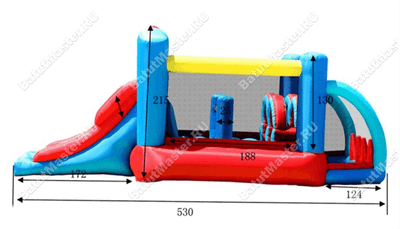 Детский надувной батут "Батутный дрифт", 5.5*2.5*2 м