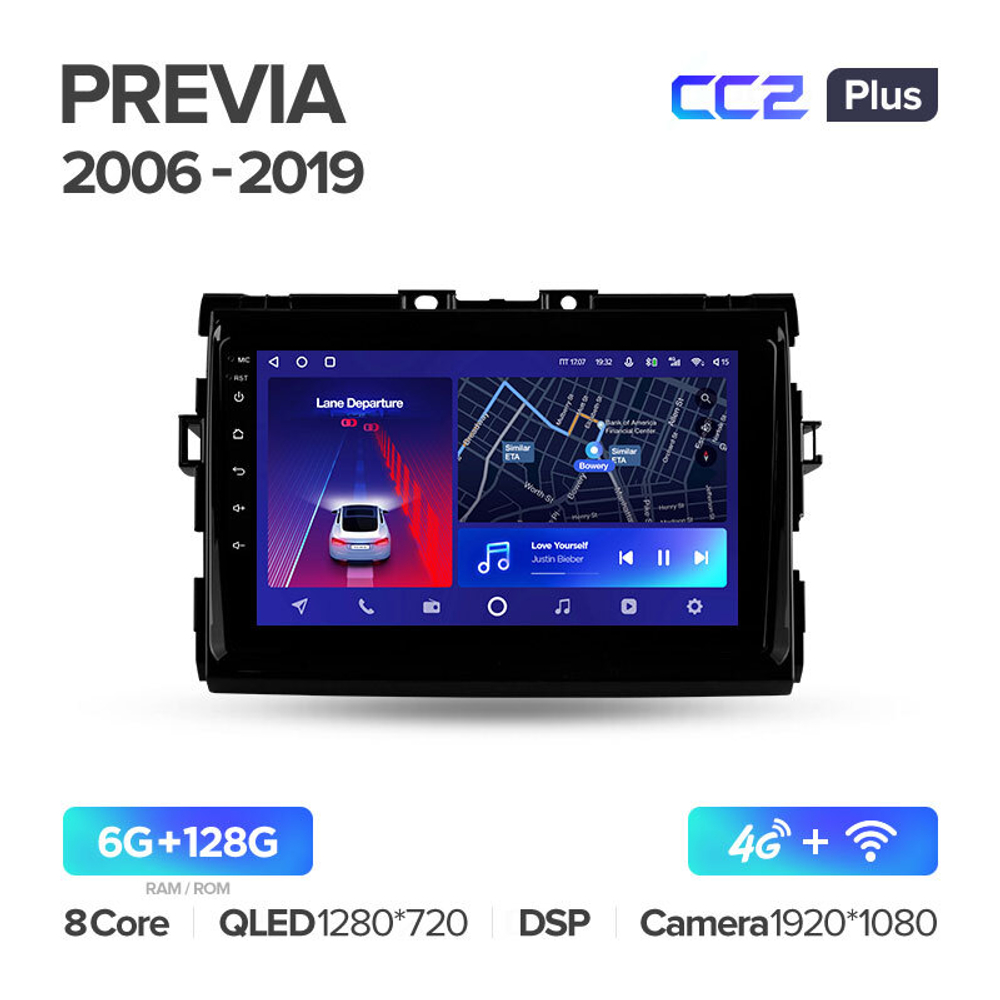 Teyes CC2 Plus 9" для Toyota Previa 2006-2019