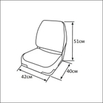 Кресло складной мягкое Classic Low Back Seat (серый/красный)