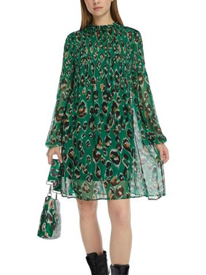 Marc Cain Платье из струящейся ткани с принтом