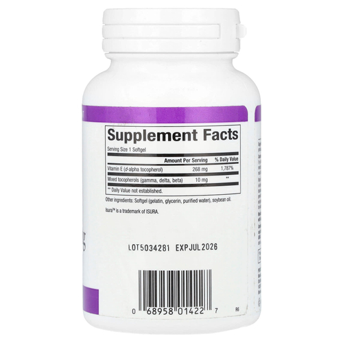 Natural Factors, смешанный витамин E, 268 мг (400 МЕ), 180 мягких таблеток