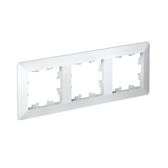 Рамка 3-м AtlasDesign Air бел./дым. бел. SE ATN220103