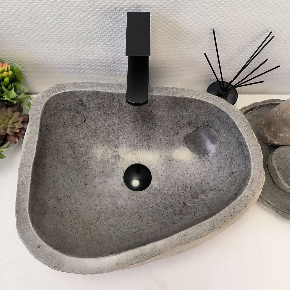 Раковина из речного камня RS-64115 (50*39*16) 0122