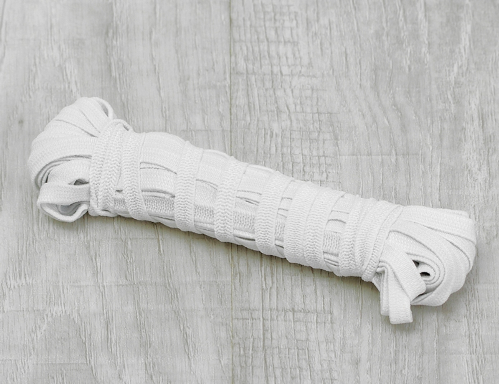 Резинка - продёжка 10мм х 10м белая