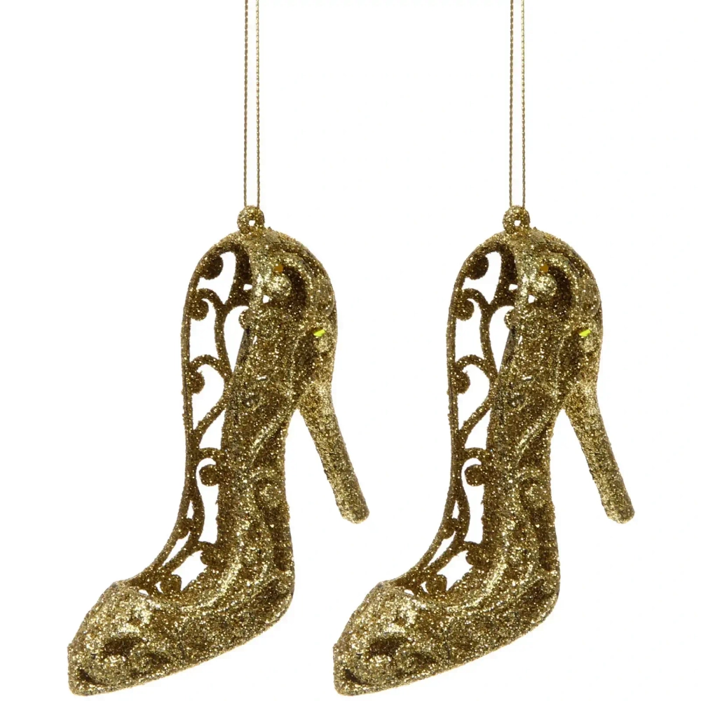 Подвеска «Туфли» 10 см (набор 2 шт), золото