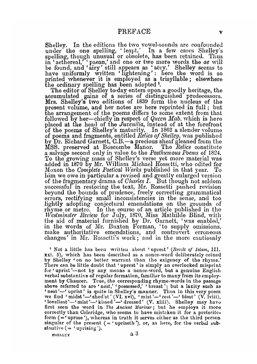 The complete poetical works of Percy Bysshe Shelley. Including materials never before printed in any edition of the poems | Shelley Percy Bysshe