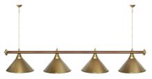 Лампа STARTBILLIARDS 4 пл. (плафоны золотые,штанга золотая,фурнитура золото)