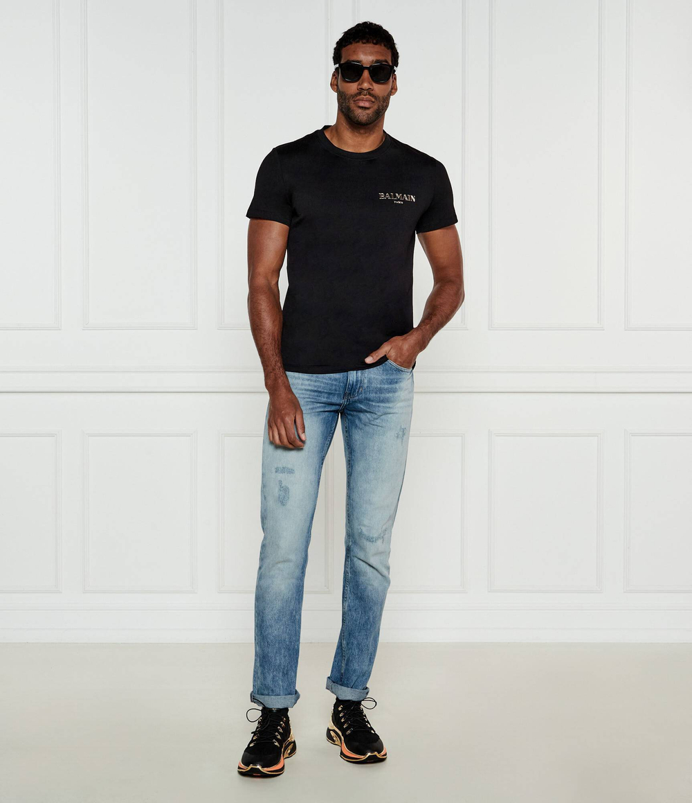 Футболка VINTAGE Balmain - черный(EH1EF000 GD84)