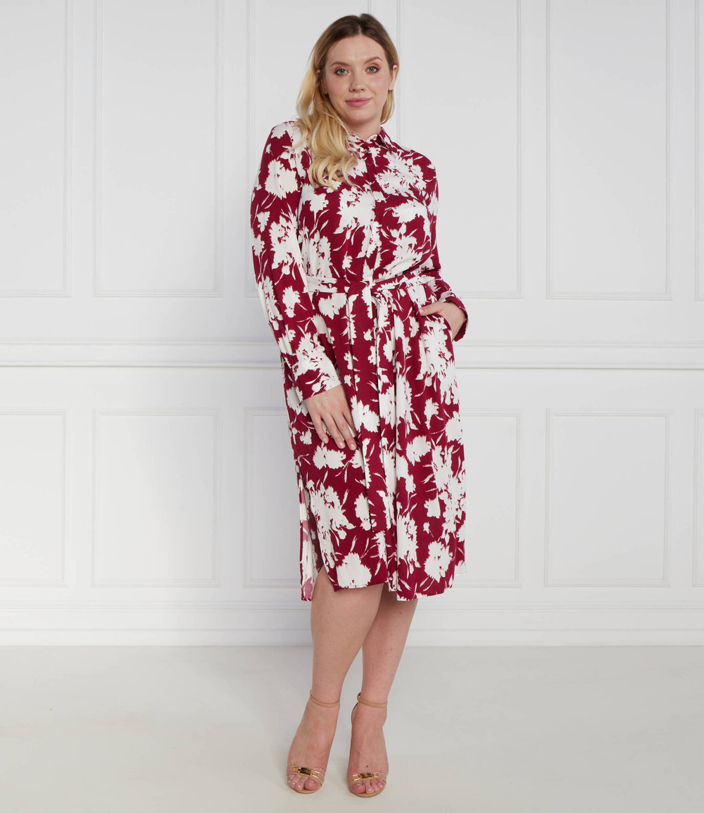 Платье с ремешком plus size Persona by Marina Rinaldi - красный(7221033)