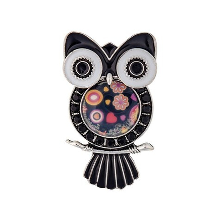 Брошь Shadore Сова XZ0108.4 BW/S