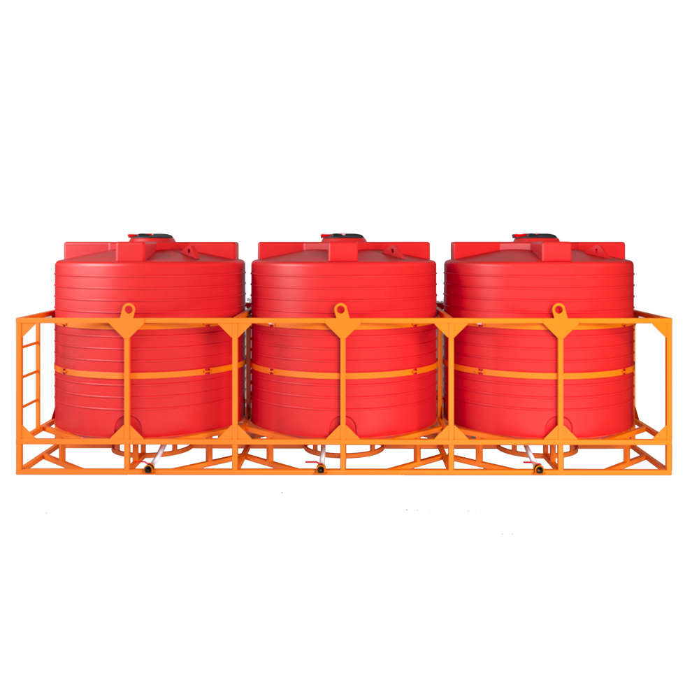 Кассета с полным сливом 3*6000л КАС Политим 18000 л.(6470x2202x2270см;красный) - арт.560826