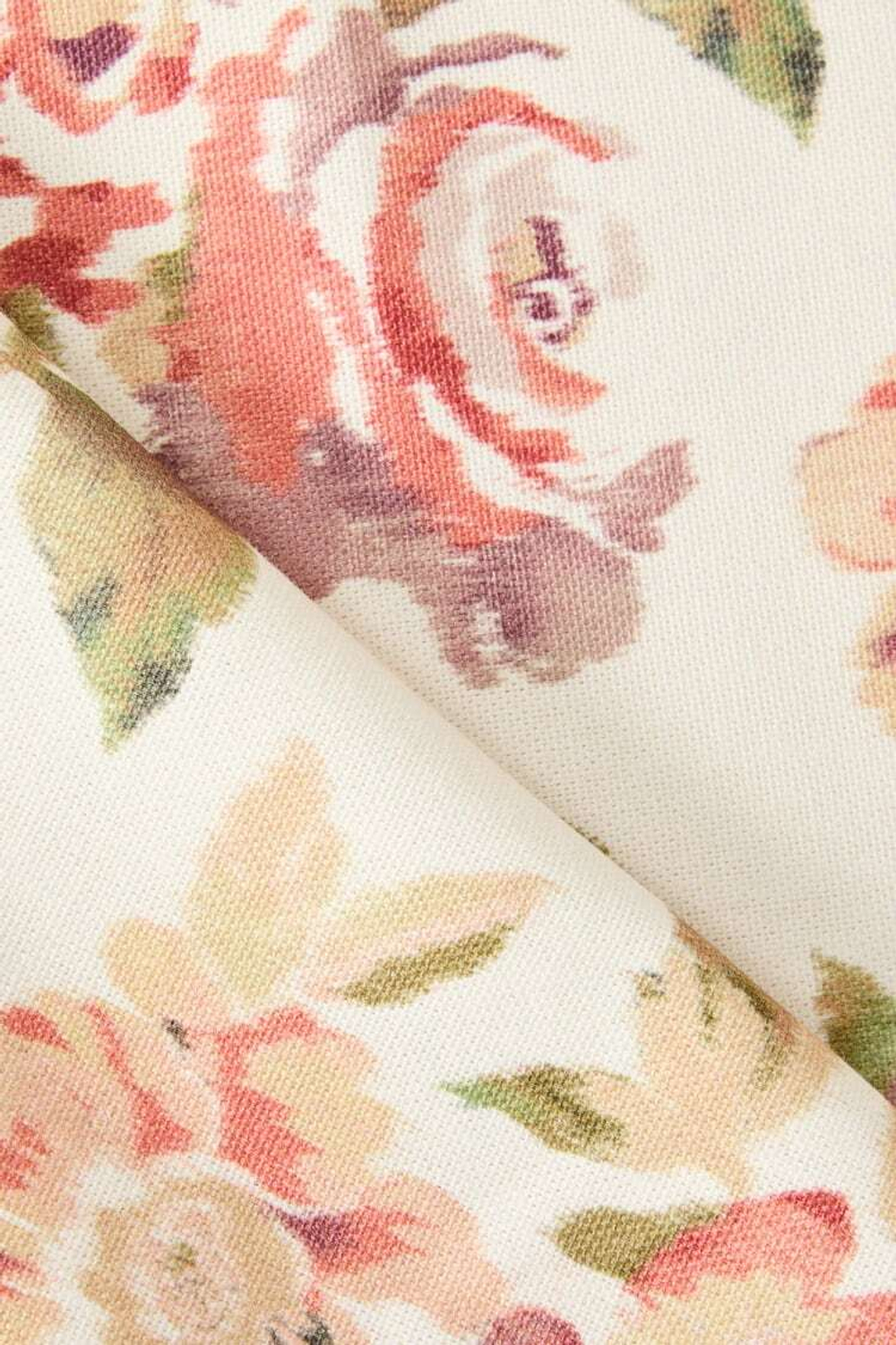 ZARA HOME ХЛОПЧАТОБУМАЖНАЯ СКАТЕРТЬ В ЦВЕТОЧЕК, ЧЕРЕПИЧНЫЙ