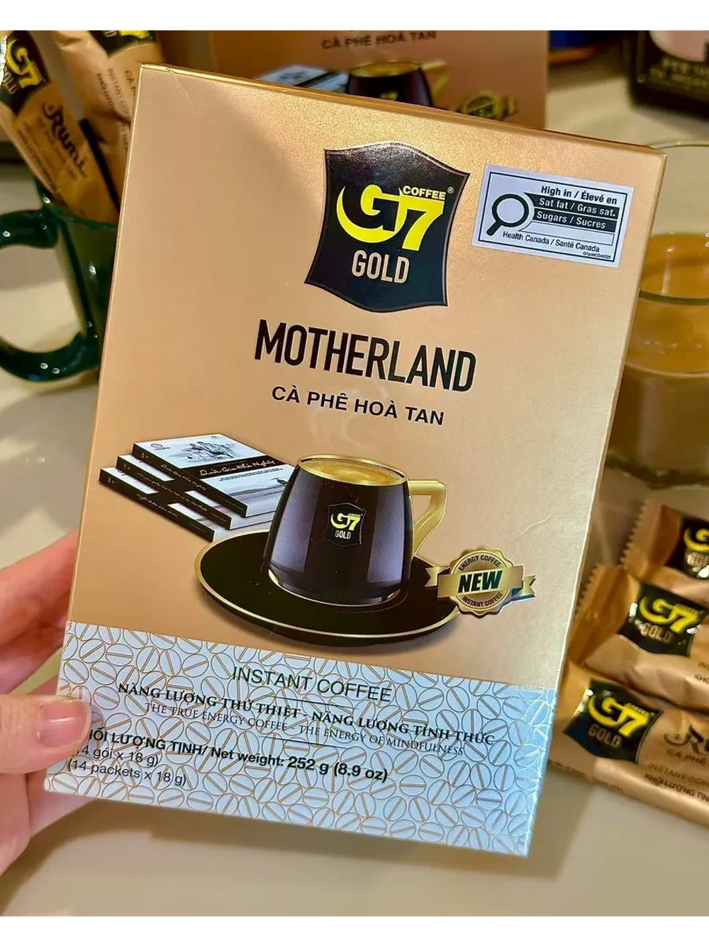 Вьетнамский растворимый кофе Премиум G7 Gold Motherland (14 стиков) 252 г