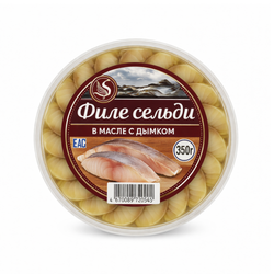 Филе сельди Рыбзавод в масле с дымком 350 гр