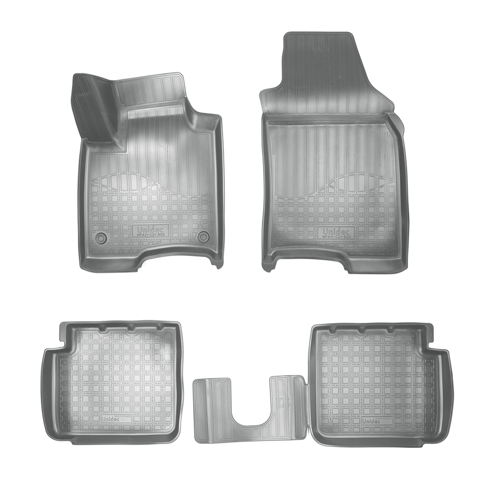 Ковры в салон Norplast/Unidec для Fiat Panda в кузове III (2011-)Полиуретан,Серый, арт.NPA11-C21-600-G