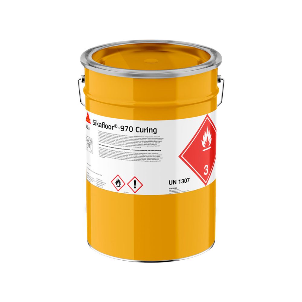 Sikafloor 970 Curing Средство на основе акриловых смол для запечатывания, уплотнения и уменьшения пыления заглаженных бетонных полов и полов с упрочненным верхним слоем (20 л)