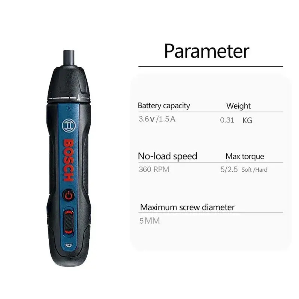 Bosch Go2 Professional Беспроводная электрическая отвертка Бесщеточная точная ручная дрель