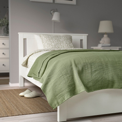 IKEA INDIRA  (ИКЕА ИНДИРА)  -  Покрывало, серо-зеленое, 150x250 см