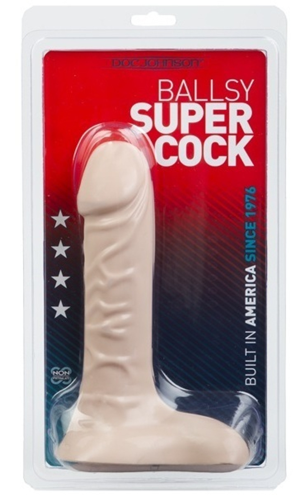 Телесный фаллоимитатор с мошонкой BALLSY