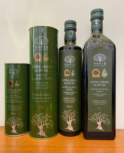 Оливковое масло нерафинированноеVAFIS Extra Virgin от NIKITAKIS в стекл. бут. 250 мл, Греция