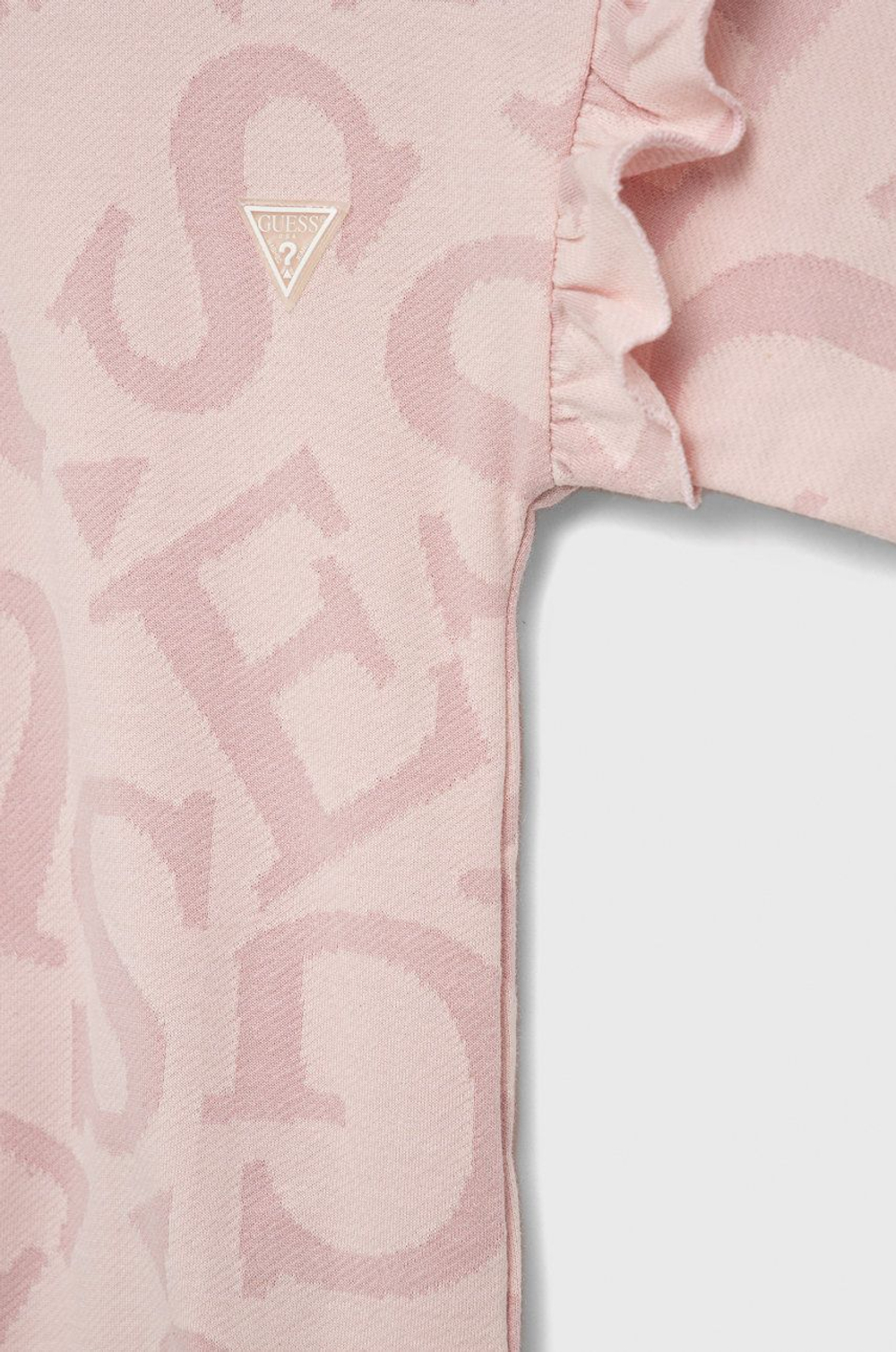 Платье трикотажное GUESS Розовый/Оранжевые буквы Девочка
