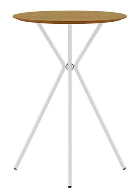 Стол барный металлический RESA Kilig, белый, американский беленый дуб