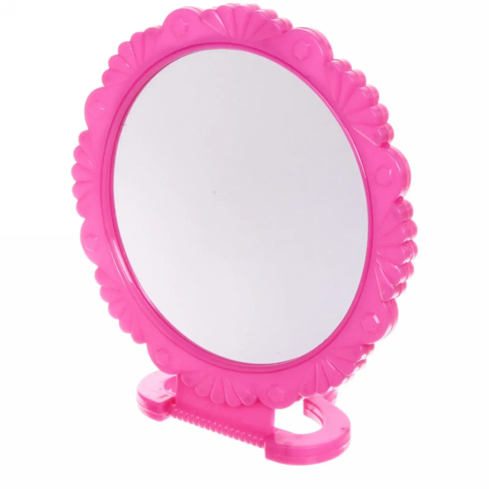 Зеркало настольное в пластиковой оправе «Ажурный кант», круг, цвет микс, d-17см (Стикер на минивложение 15шт)