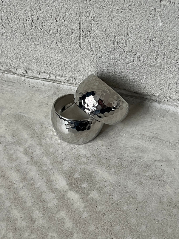 Серьги полукольца фактурные