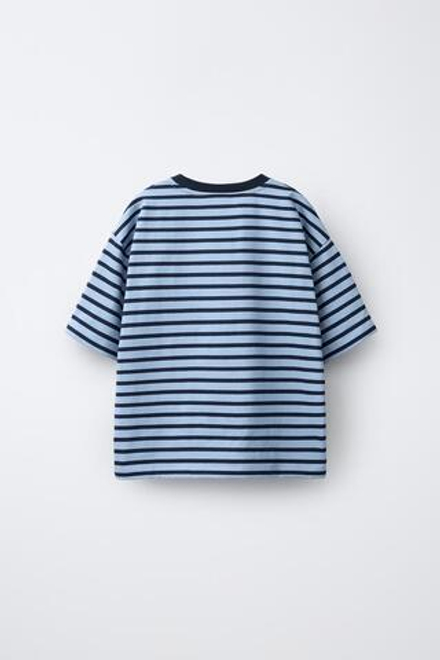 ZARA ФУТБОЛКА HEAVY WEIGHT В ПОЛОСКУ, ПОЛОСКИ