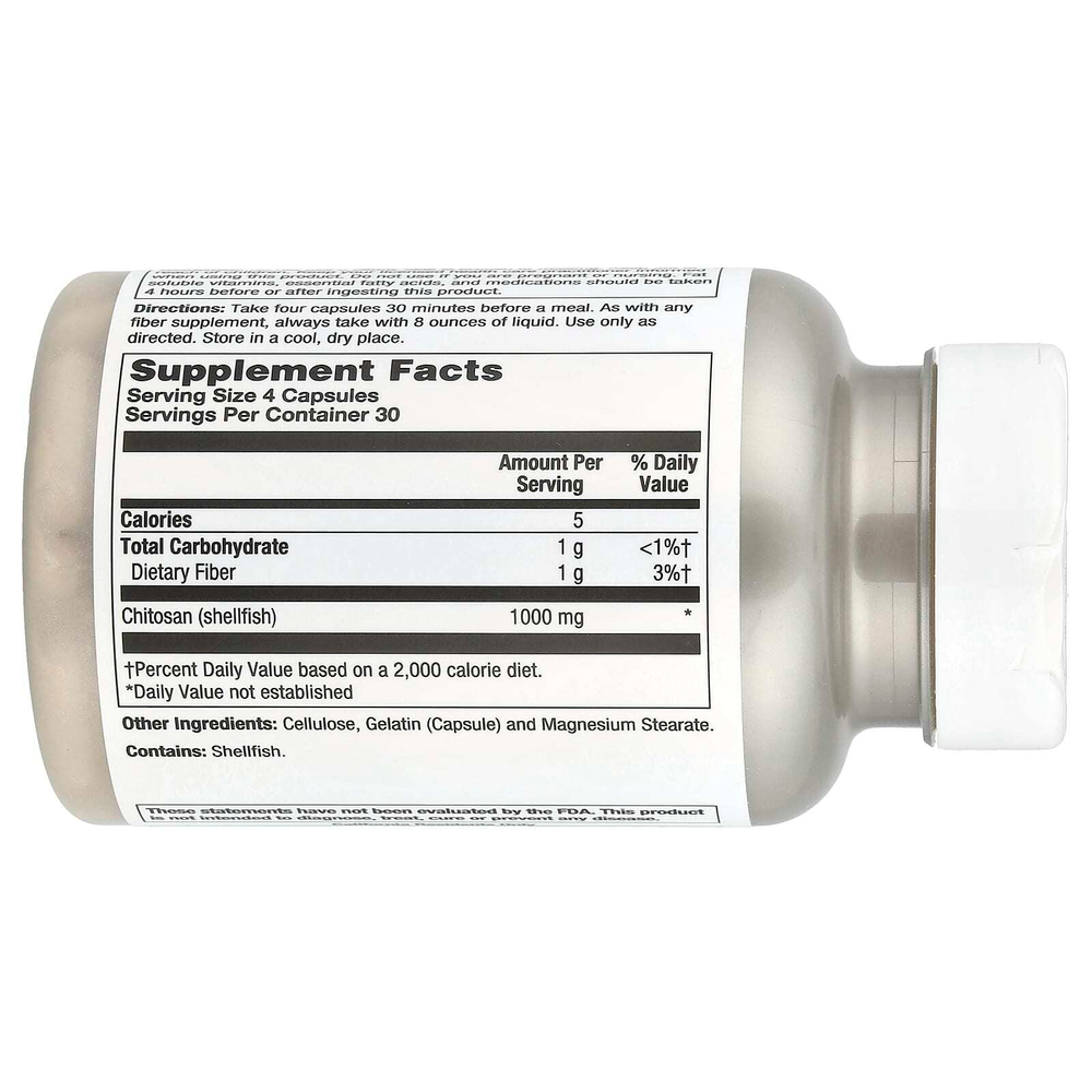 Natural Balance, хитозан, 120 растительных капсул (250 мг в 1 капсуле)