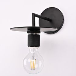 Бра Rh Utilitaire Knurled Disk Shade Sconce Black By Imperiumloft