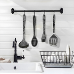 Набор кухонных принадлежностей силиконовый "Гранит" (кисточка, ложка, лопатка, половник)