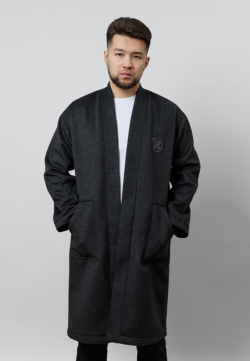 Шапан шерстяной на запах MURA SYZYGY BLACK