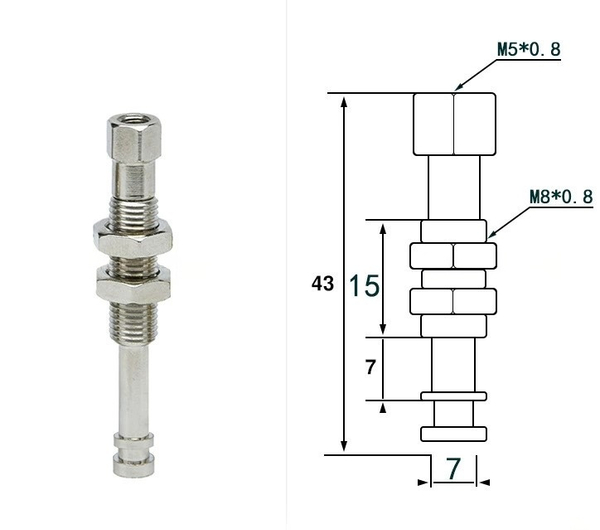 M8-l43 (flat head) can rotate metal tools