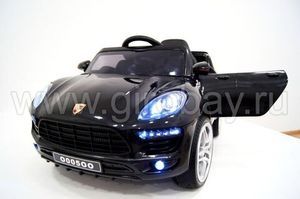 Детский электромобиль River Toys Porsche Macan O005OO VIP черный фото №1