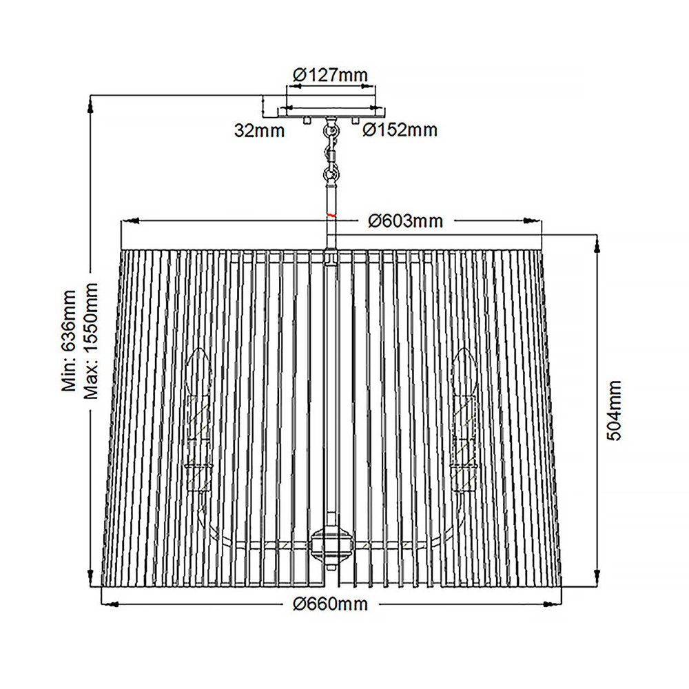 Люстра Kichler, Арт. QN-LINARA-6P-BK