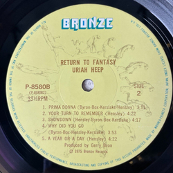 Винтажная виниловая пластинка LP Uriah Heep Return To Fantasy (Japan 1975) (Obi) Shady Lady