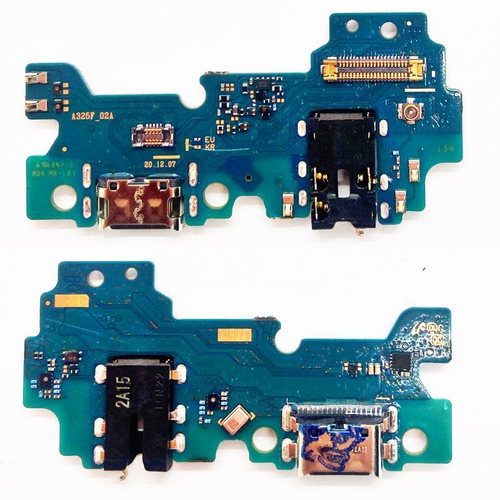 Шлейф для Samsung Galaxy A32 (A325F) плата на системный разъем/разъем гарнитуры/микрофон - Премиум