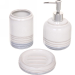 Набор для ванной из 3-х предметов керамический «Монро» синий