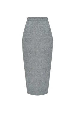 Юбка-карандаш миди серый