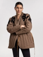 Телогрейка black FLOWERS, хаки