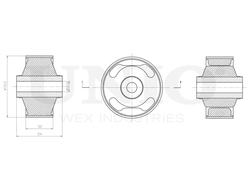 Сайлентблок задний переднего нижнего рычага UNIO RMP-20247