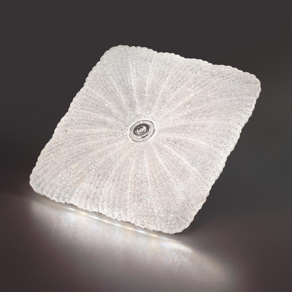 7730/72L PIKO LED SN Светильник металл/пластик/белый/прозрачный LED 72Вт 3000-6000K 490х490 IP20 пульт ДУ FORTUNA